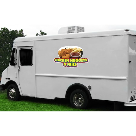 Signmission Safety Sign, 9 in Height, Vinyl, 6 in Length, Chicken Nuggets & Fries, 12-Chicken Nuggets & Fries D-DC-12-Chicken Nuggets & Fries